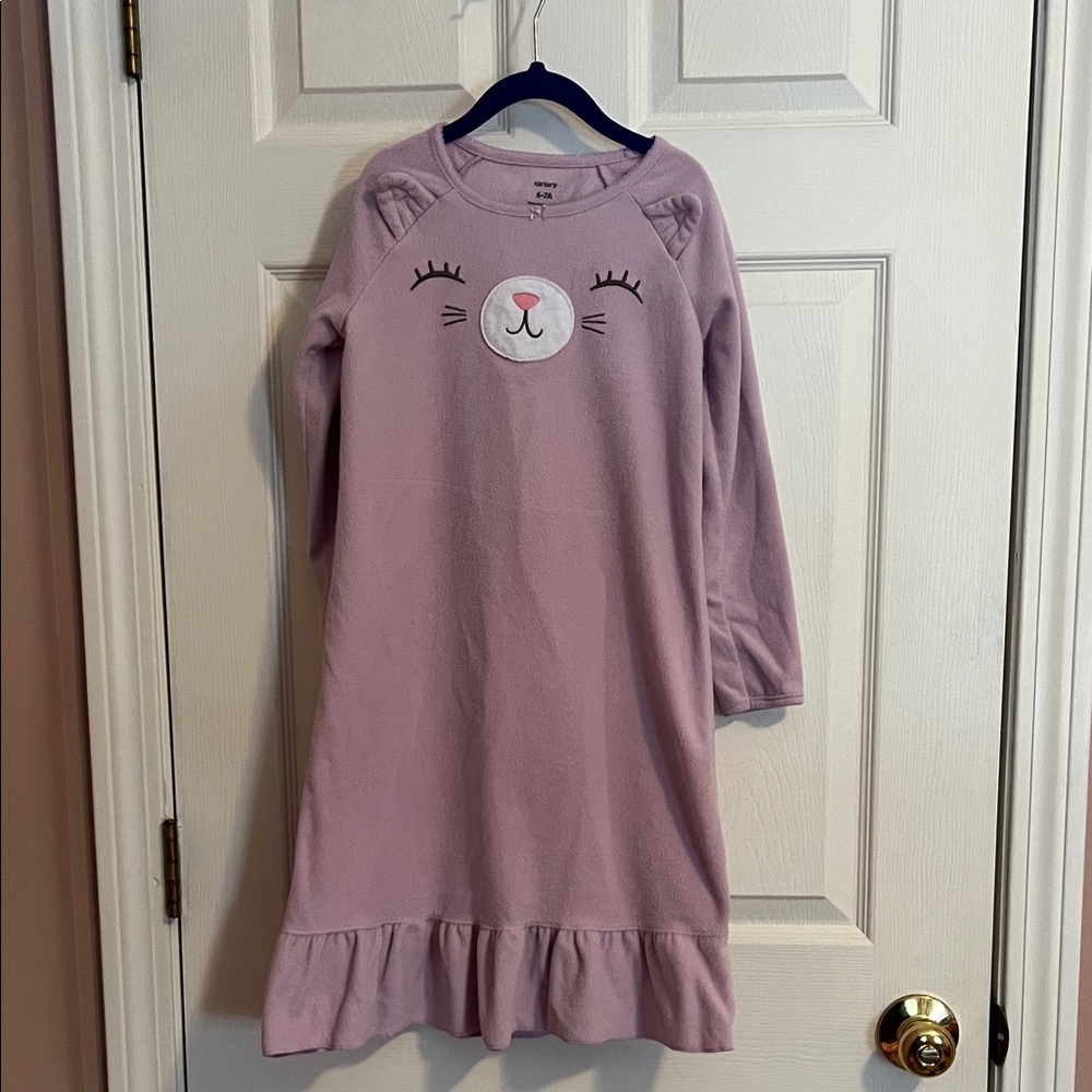 Carter's Lavender Nightgown with Animal Face